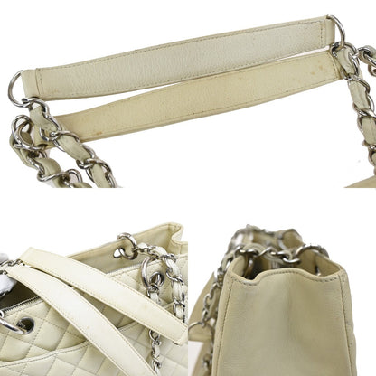 Chanel Grand Shopping Tote Quilted Calfskin, BEIGE, CALFSKIN, Shoulder bag