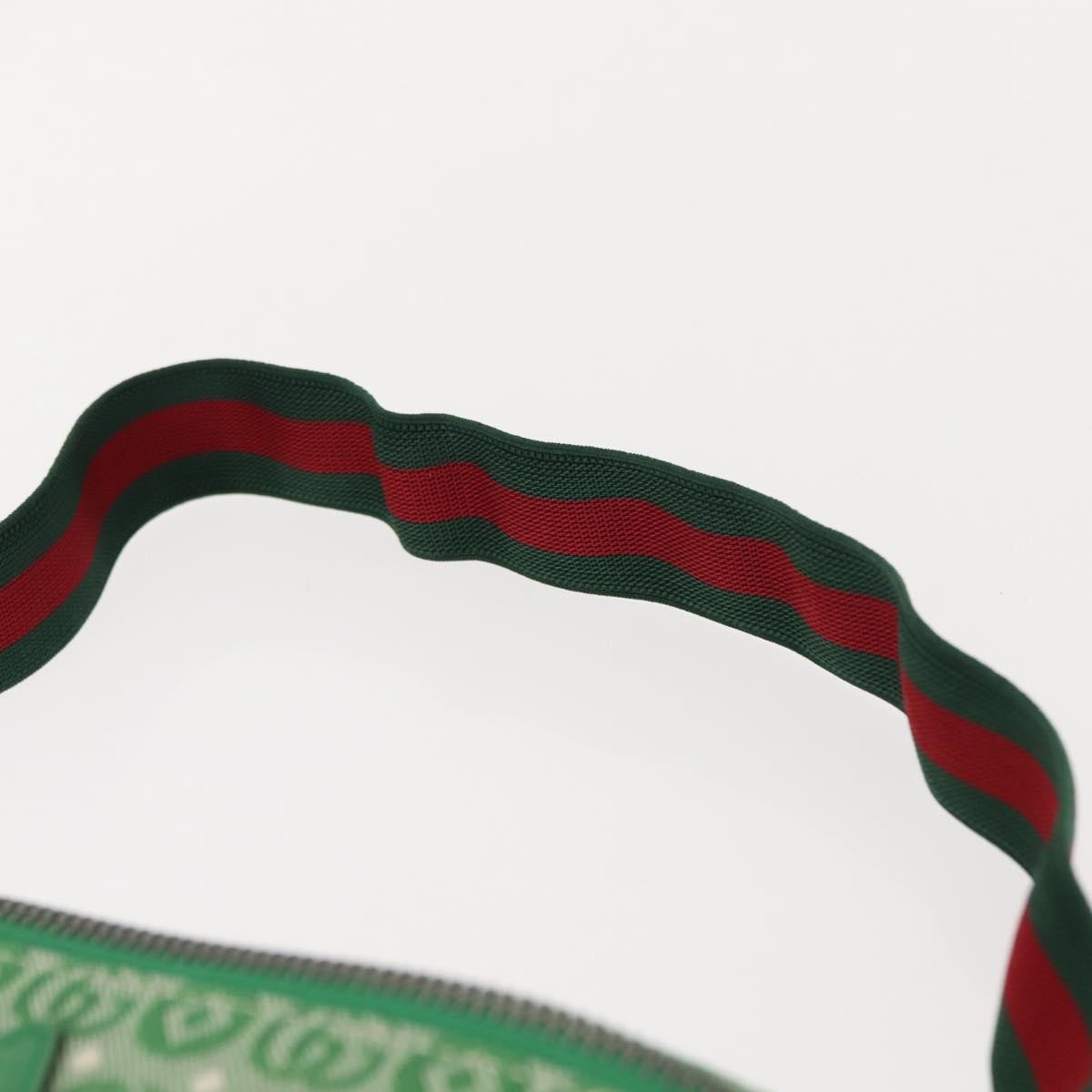 Gucci Waist Pouch Belt Bag GG Canvas, GREEN, CANVAS, Clutche & pouche