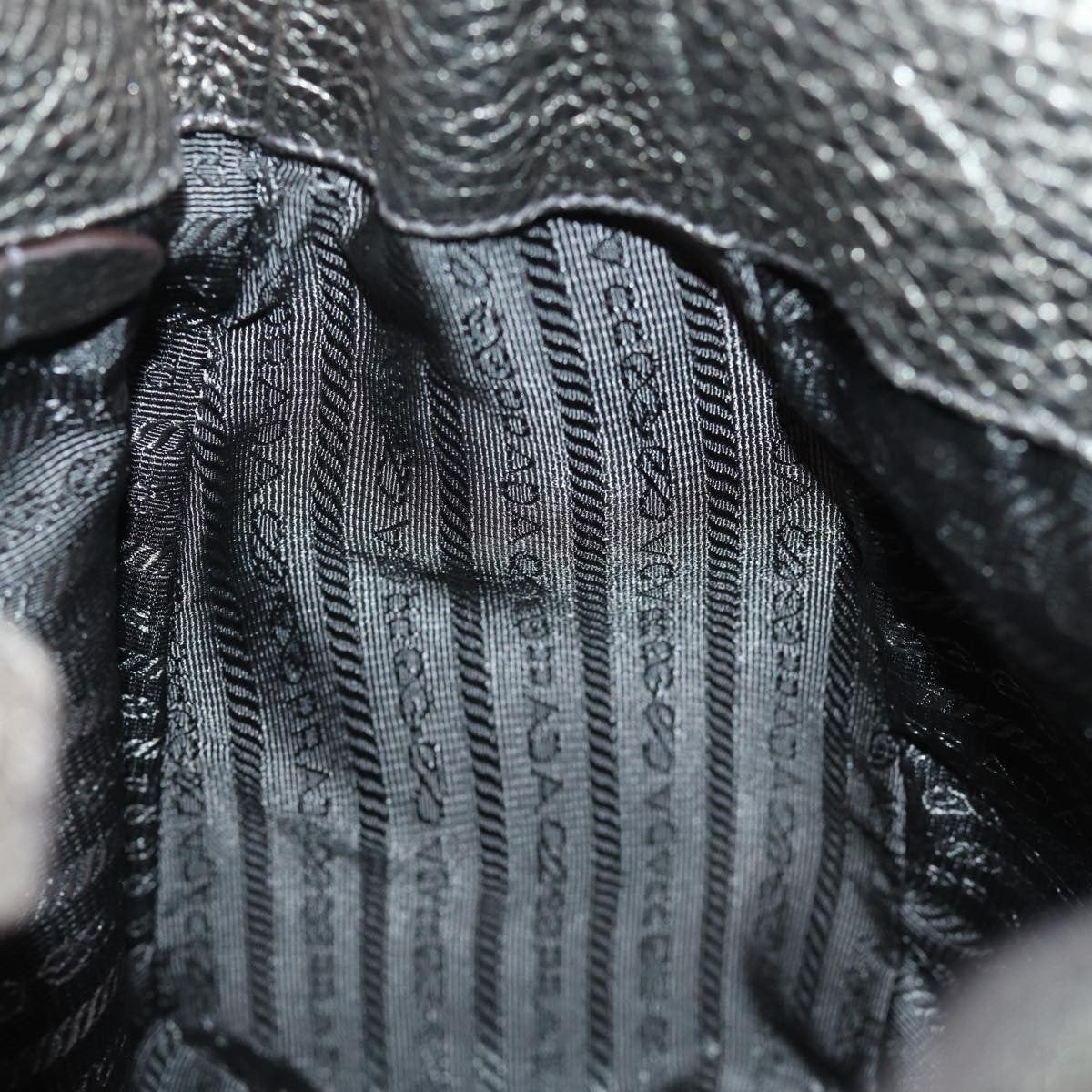 Prada Belted Hobo Vitello Daino, SILVER, LEATHER, Shoulder bag