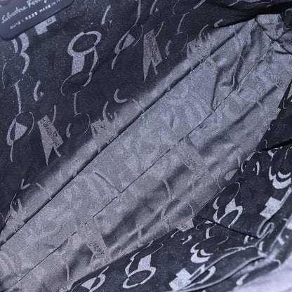 Salvatore Ferragamo Vintage Shoulder Bag Canvas, BLACK, CANVAS, Shoulder bag