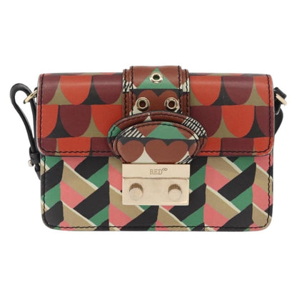 Valentino Garavani Glam Lock Shoulder Bag Printed Leather, MULTICOLOUR, LEATHER, Shoulder bag