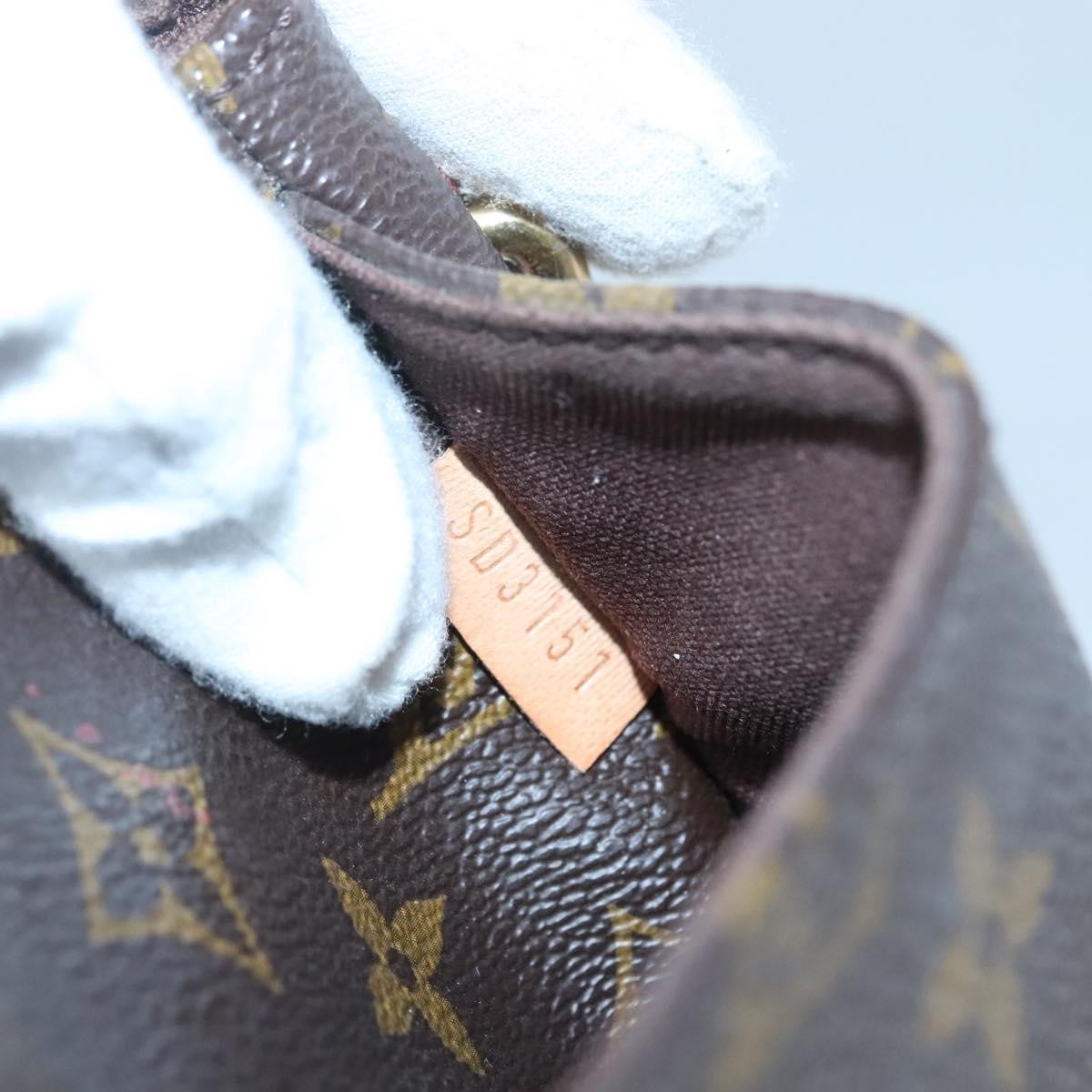 Louis Vuitton Menilmontant Handbag Monogram Canvas, BROWN, CANVAS, Shoulder bag