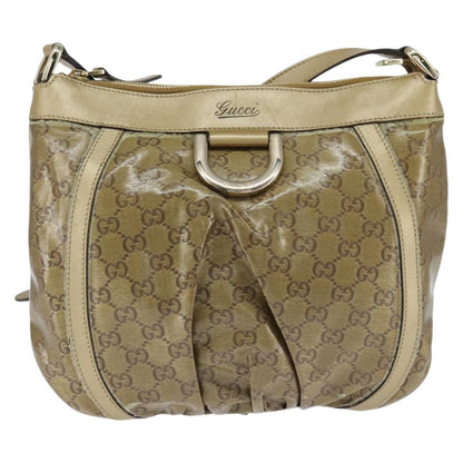 Gucci D Ring Messenger Bag GG Coated Canvas, GOLD, CANVAS, Shoulder bag