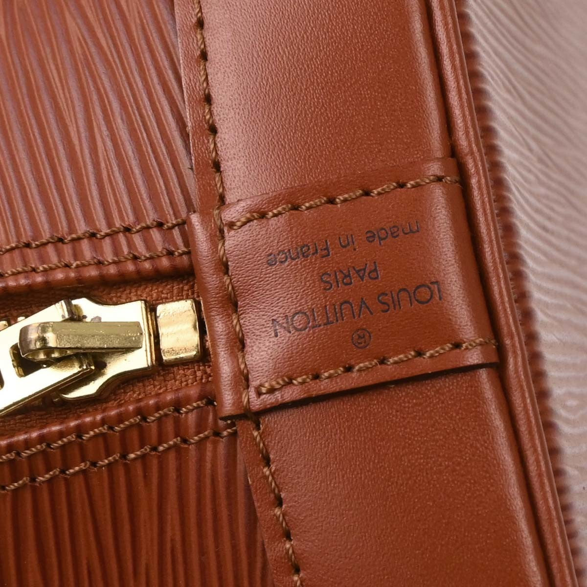 Louis Vuitton Alma Handbag Epi Leather, BROWN, LEATHER, Handbag