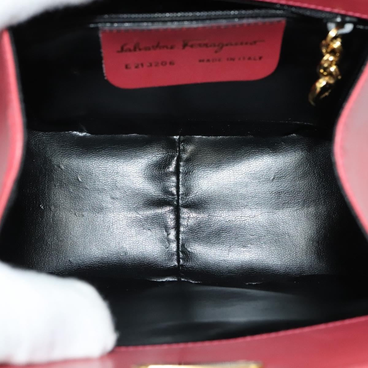 Salvatore Ferragamo Gancini Shoulder Bag Leather, PINK, LEATHER, Shoulder bag