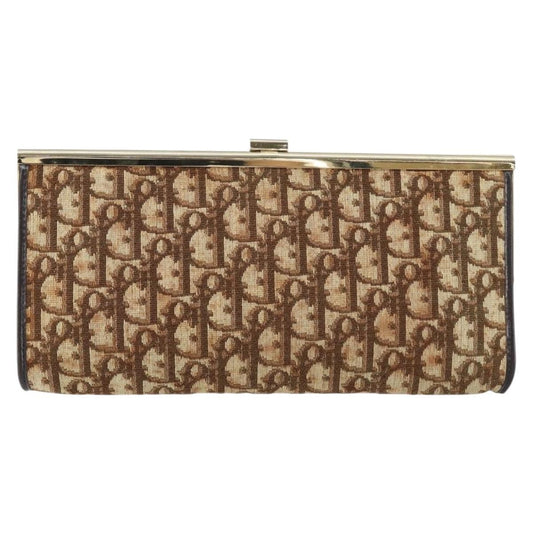 Christian Dior Vintage Trotter Pouch Diorissimo Canvas, BROWN, CANVAS, Clutche & pouche