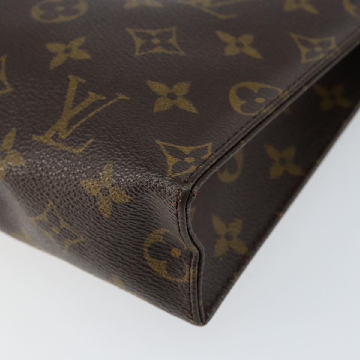 Louis Vuitton Pochette Voyage Monogram Eclipse Canvas, BROWN, CANVAS, Clutche & pouche