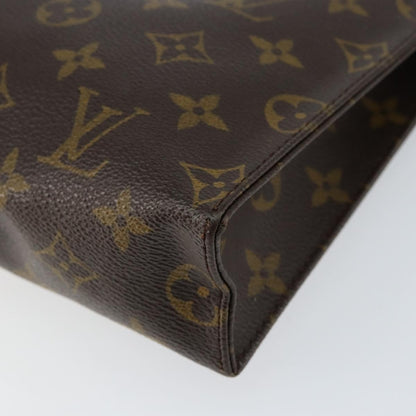Louis Vuitton Pochette Voyage Monogram Eclipse Canvas, BROWN, CANVAS, Clutche & pouche