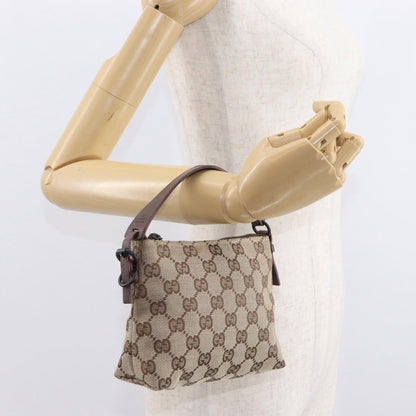 Gucci Pochette GG Canvas, BEIGE, CANVAS, Handbag