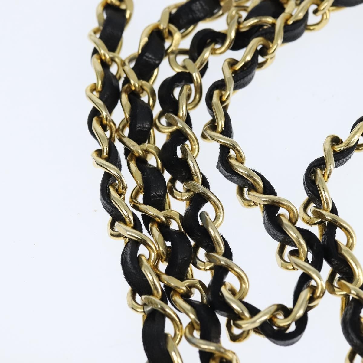 Bally Vintage Chain Shoulder Bag Quilted Leather, BLACK, LEATHER, Shoulder bag