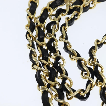 Bally Vintage Chain Shoulder Bag Quilted Leather, BLACK, LEATHER, Shoulder bag