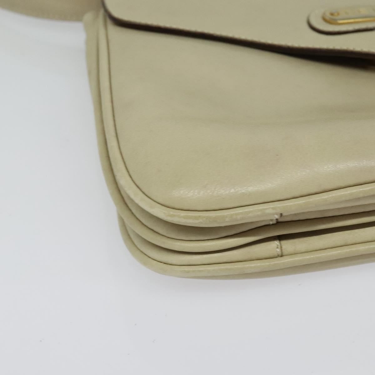 Celine Shoulder Bag Leather, BEIGE, LEATHER, Shoulder bag