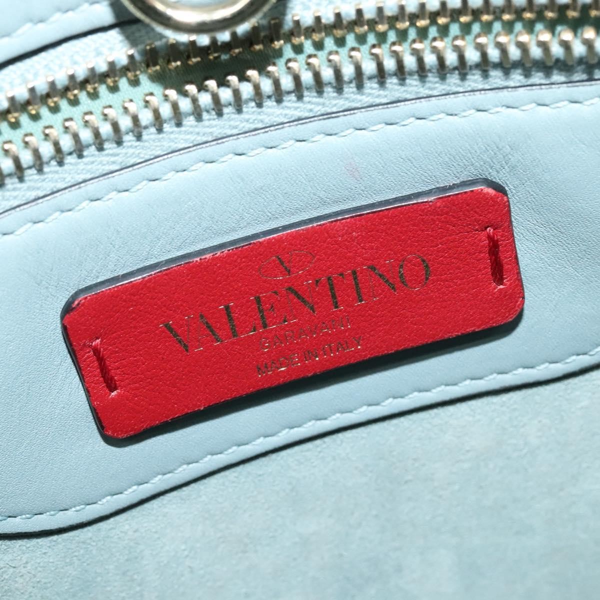 Valentino Garavani Demilune Flap Satchel Leather, BLUE, LEATHER, Handbag