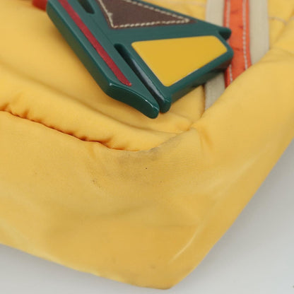 Prada Vintage Handbag Tessuto, YELLOW, NYLON, Handbag