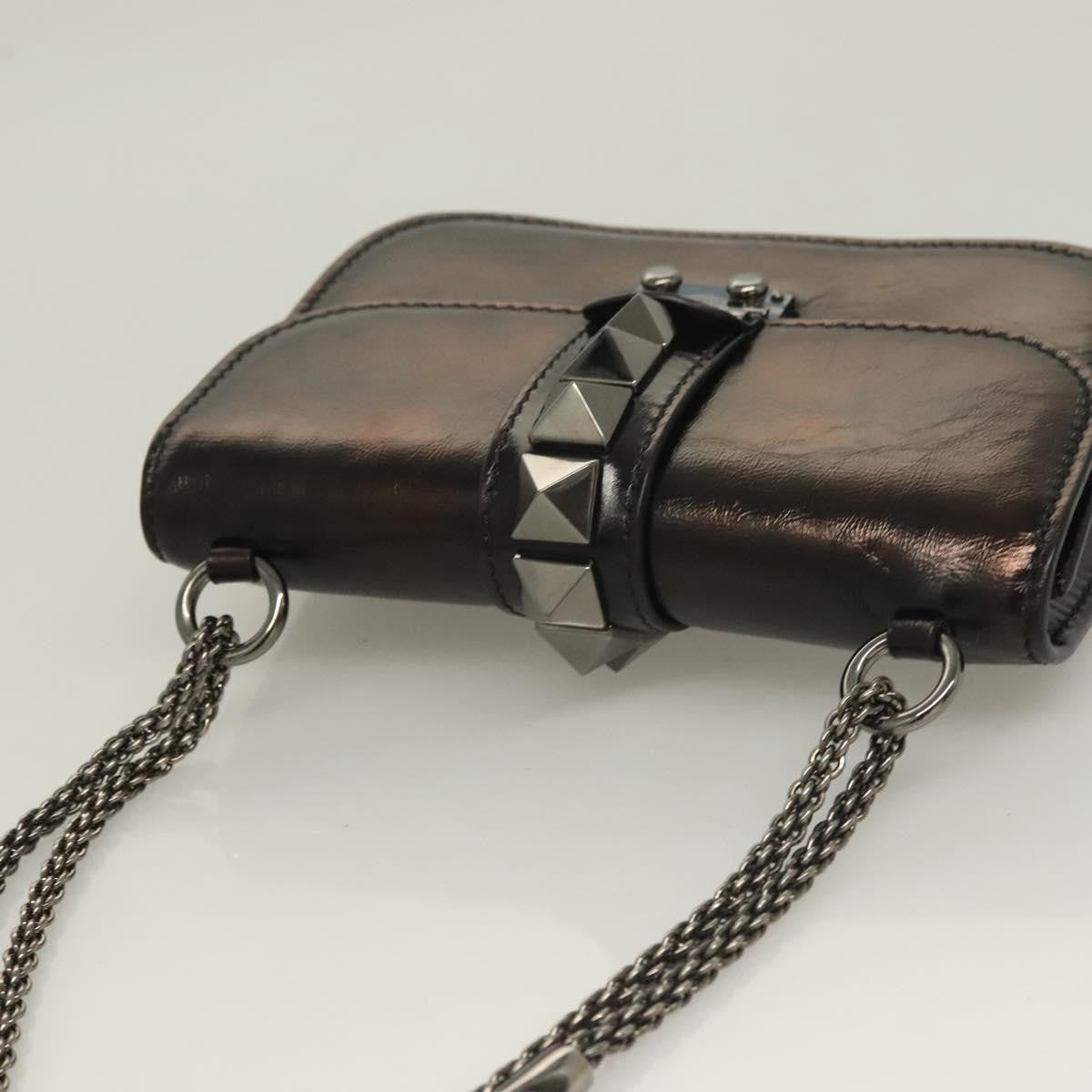 Valentino Garavani Glam Lock Shoulder Bag Leather, BROWN, LEATHER, Shoulder bag