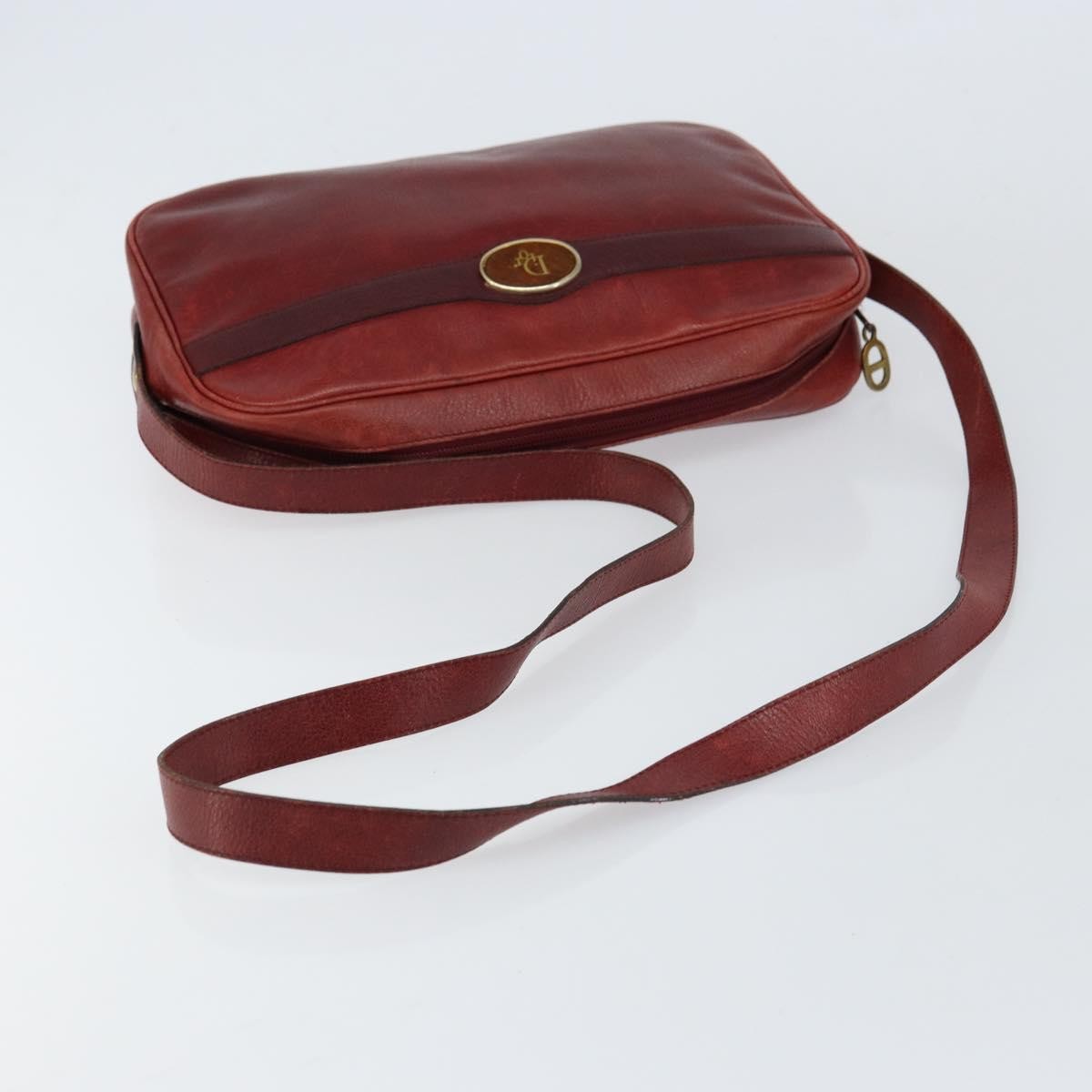 Christian Dior Vintage Shoulder Bag Leather, RED, LEATHER, Shoulder bag