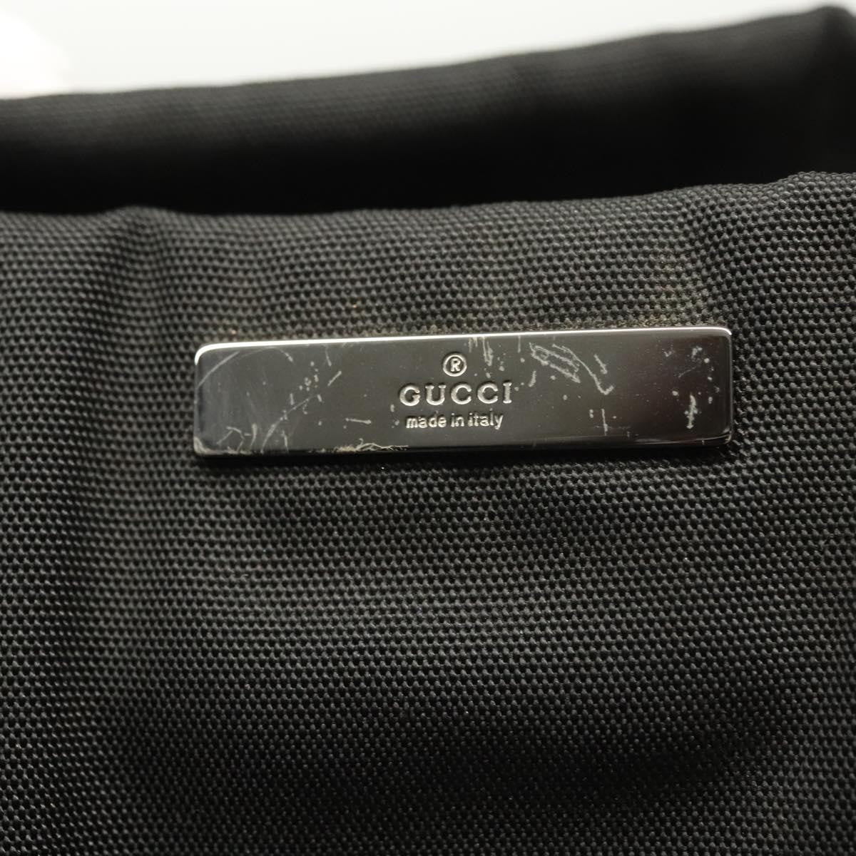 Gucci Vintage Bamboo Handle Tote Nylon, BLACK, NYLON, Tote bag