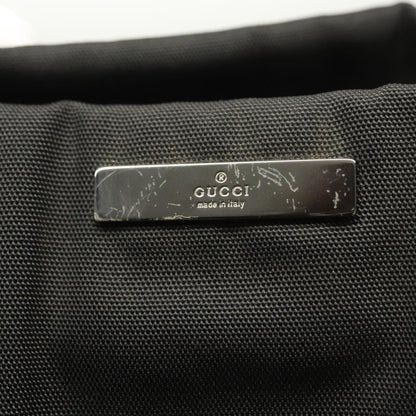 Gucci Vintage Bamboo Handle Tote Nylon, BLACK, NYLON, Tote bag