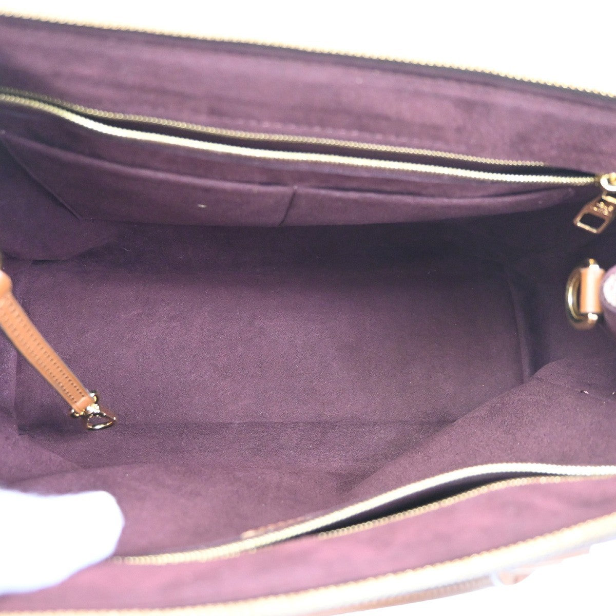 Louis Vuitton Greenwich Bag Damier, BROWN, LEATHER, Handbag