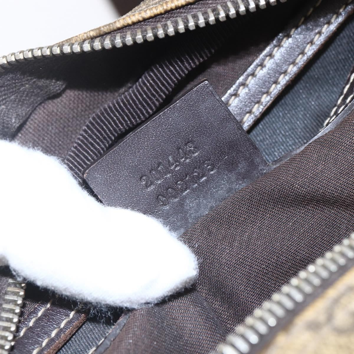 Gucci Front Zip Messenger GG Coated Canvas, BROWN, CANVAS, Shoulder bag