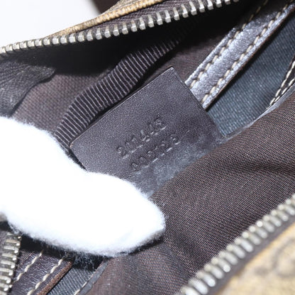 Gucci Front Zip Messenger GG Coated Canvas, BROWN, CANVAS, Shoulder bag