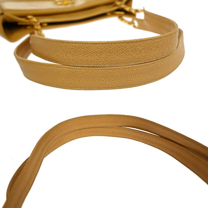 Chanel Vintage CC Front Pocket shoulder Bag Calfskin Leather, BEIGE, CALFSKIN, Shoulder bag