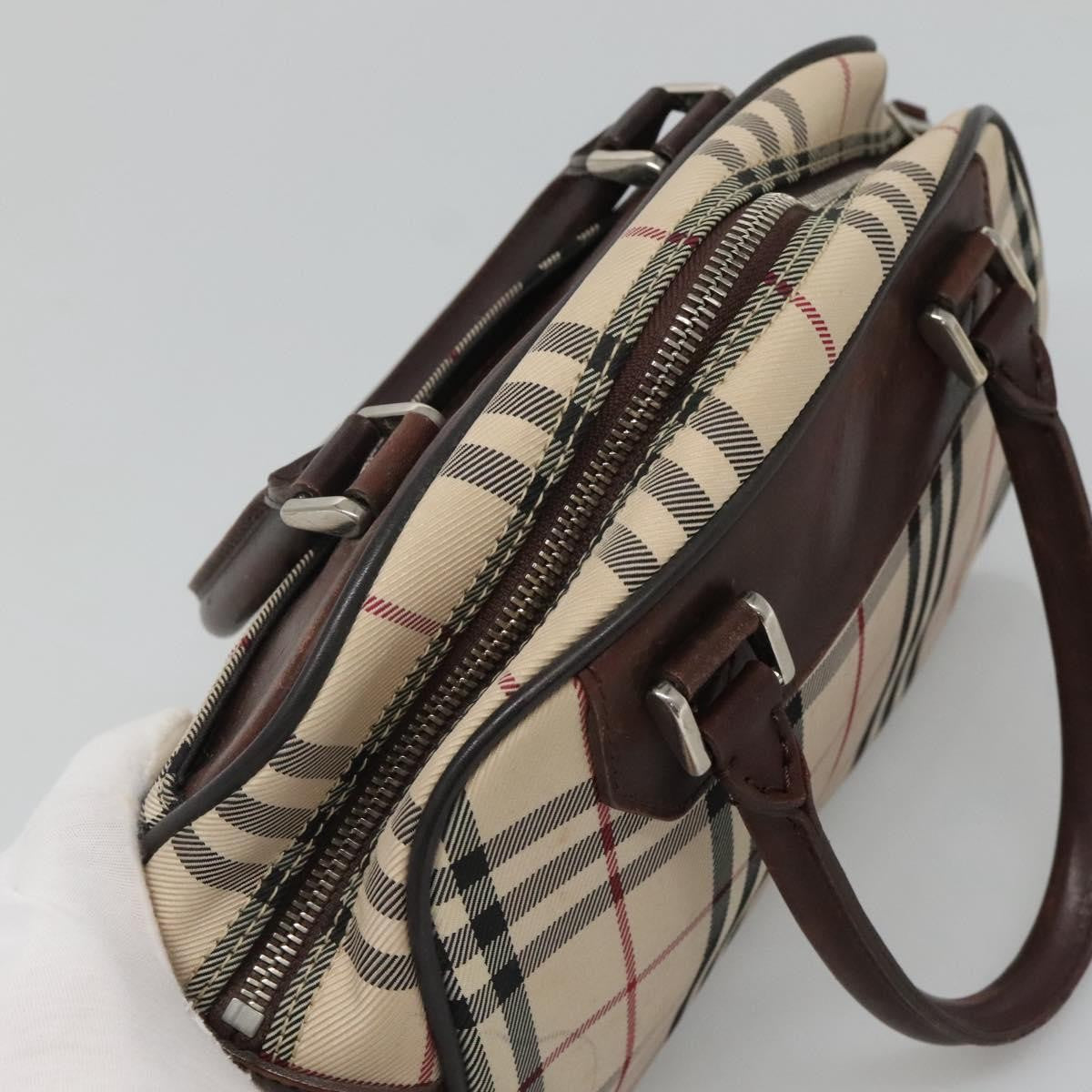 Burberry Nova Check Bowling Bag Canvas, BEIGE, CANVAS, Handbag
