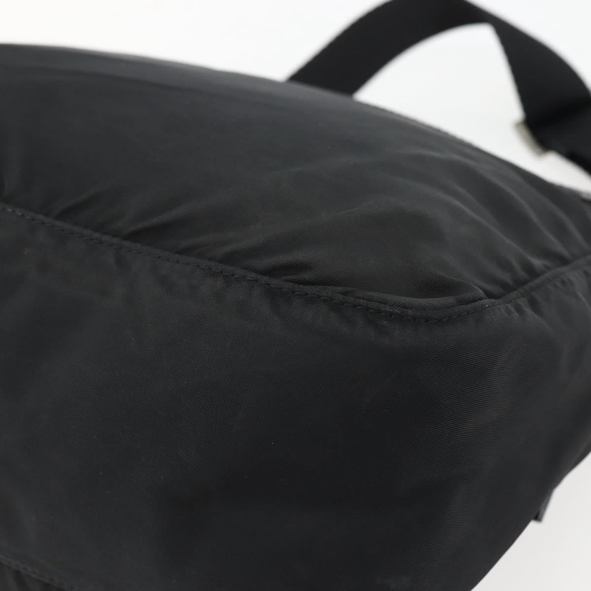 Prada Buckle Messenger Bag Tessuto, BLACK, NYLON, Crossbody bag