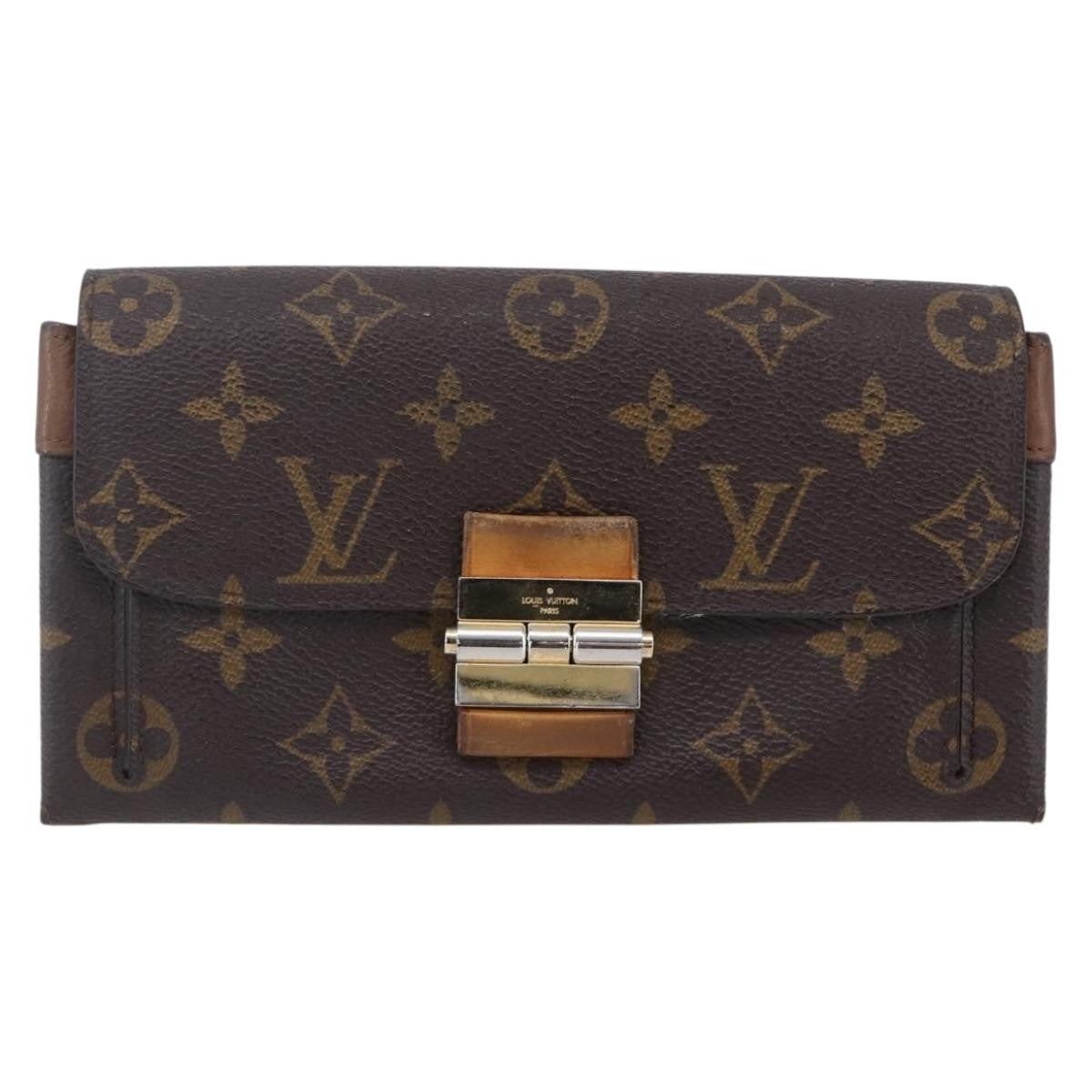 Louis Vuitton Elysee Wallet Monogram Canvas and Leather, CAMEL, CANVAS, Wallets