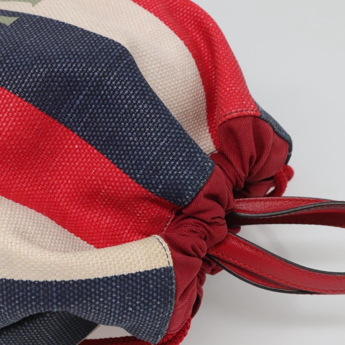 Gucci Logo Drawstring Backpack Striped Canvas, MULTICOLOUR, CANVAS, Backpack