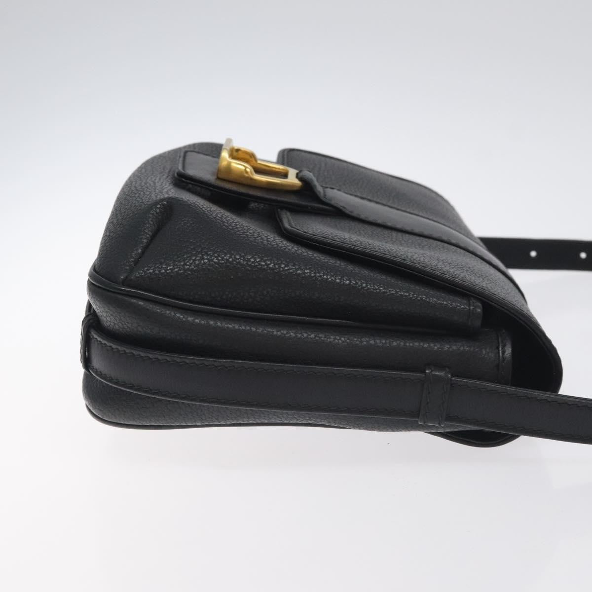 Gucci Vintage Shoulder Bag Leather, BLACK, LEATHER, Shoulder bag