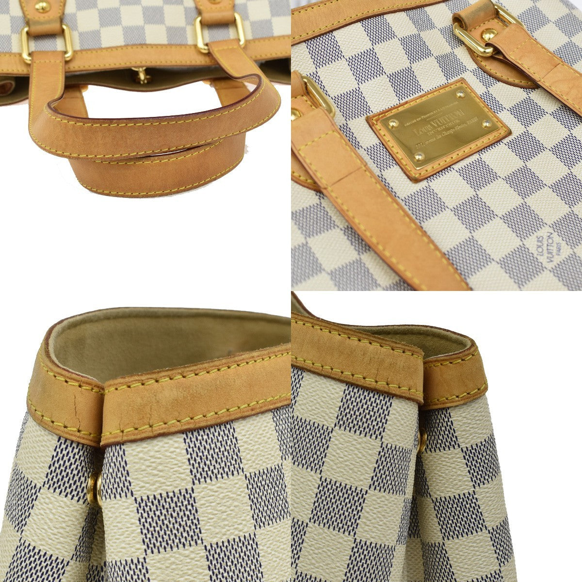 Louis Vuitton Hampstead Handbag Damier, WHITE, CANVAS, Shoulder bag