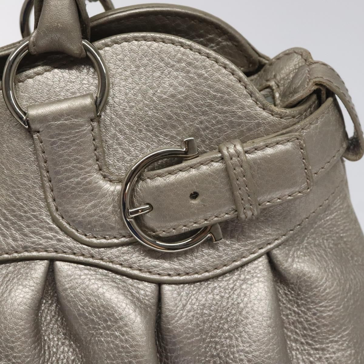 Salvatore Ferragamo Marisa Satchel Leather, SILVER, LEATHER, Shoulder bag