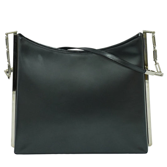 Salvatore Ferragamo Shoulder Bag Leather, BLACK, LEATHER, Shoulder bag