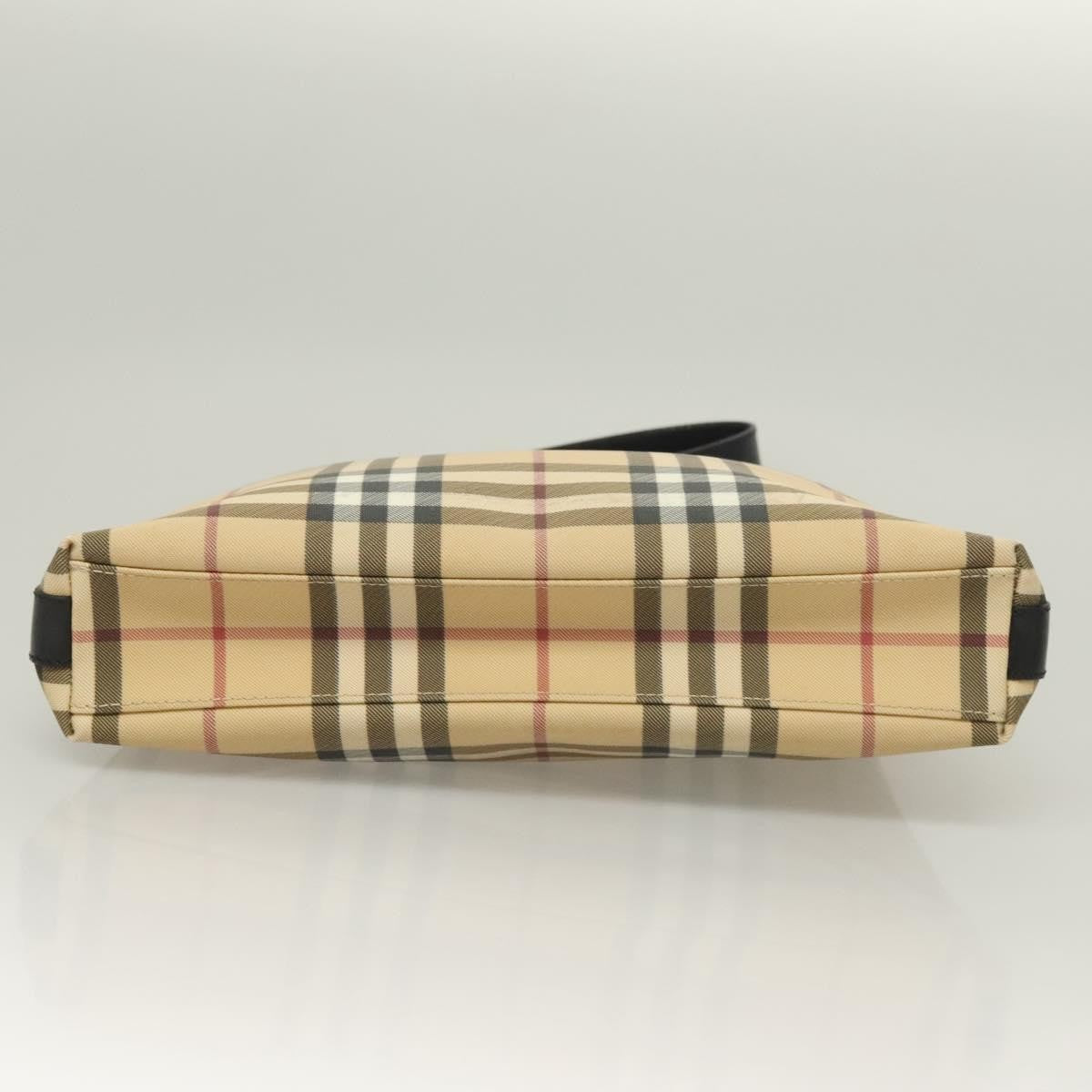 Burberry Shoulder Bag Nova Check Canvas, BEIGE, PVC, Shoulder bag