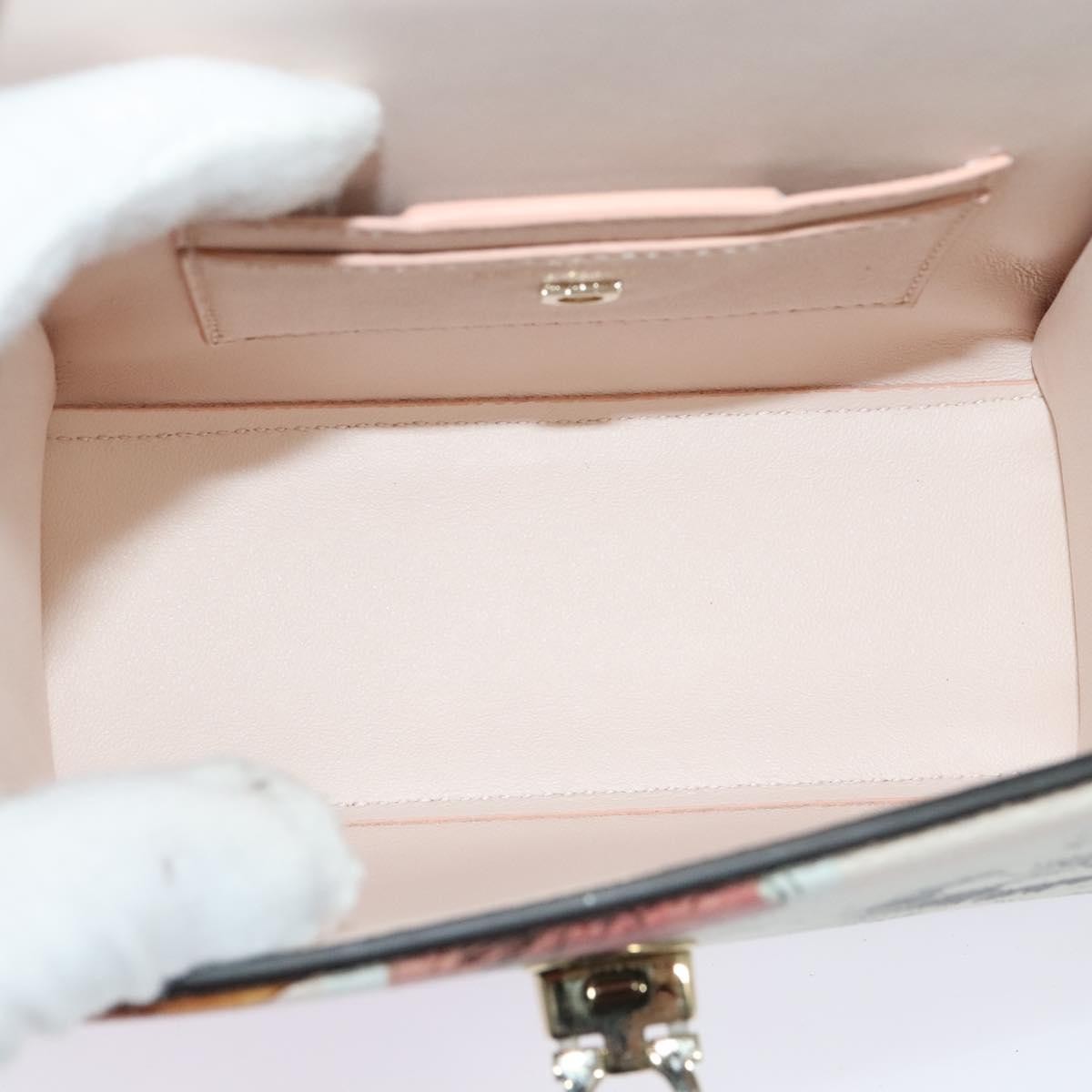 Salvatore Ferragamo Boxyz Top Handle Bag Printed Leather, PINK, LEATHER, Shoulder bag