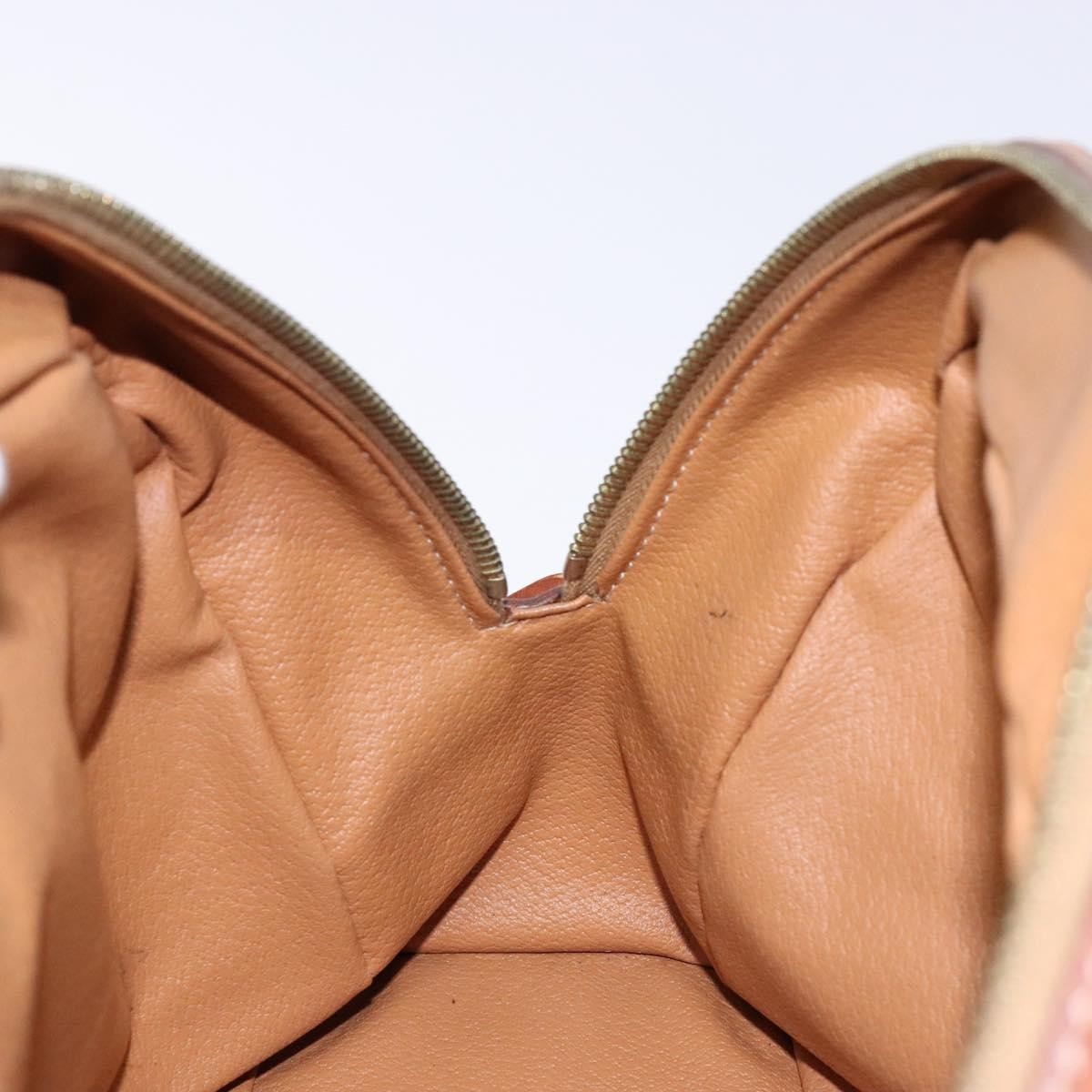 Celine Macadam Handbag Macadam with leather, BROWN, CANVAS, Handbag