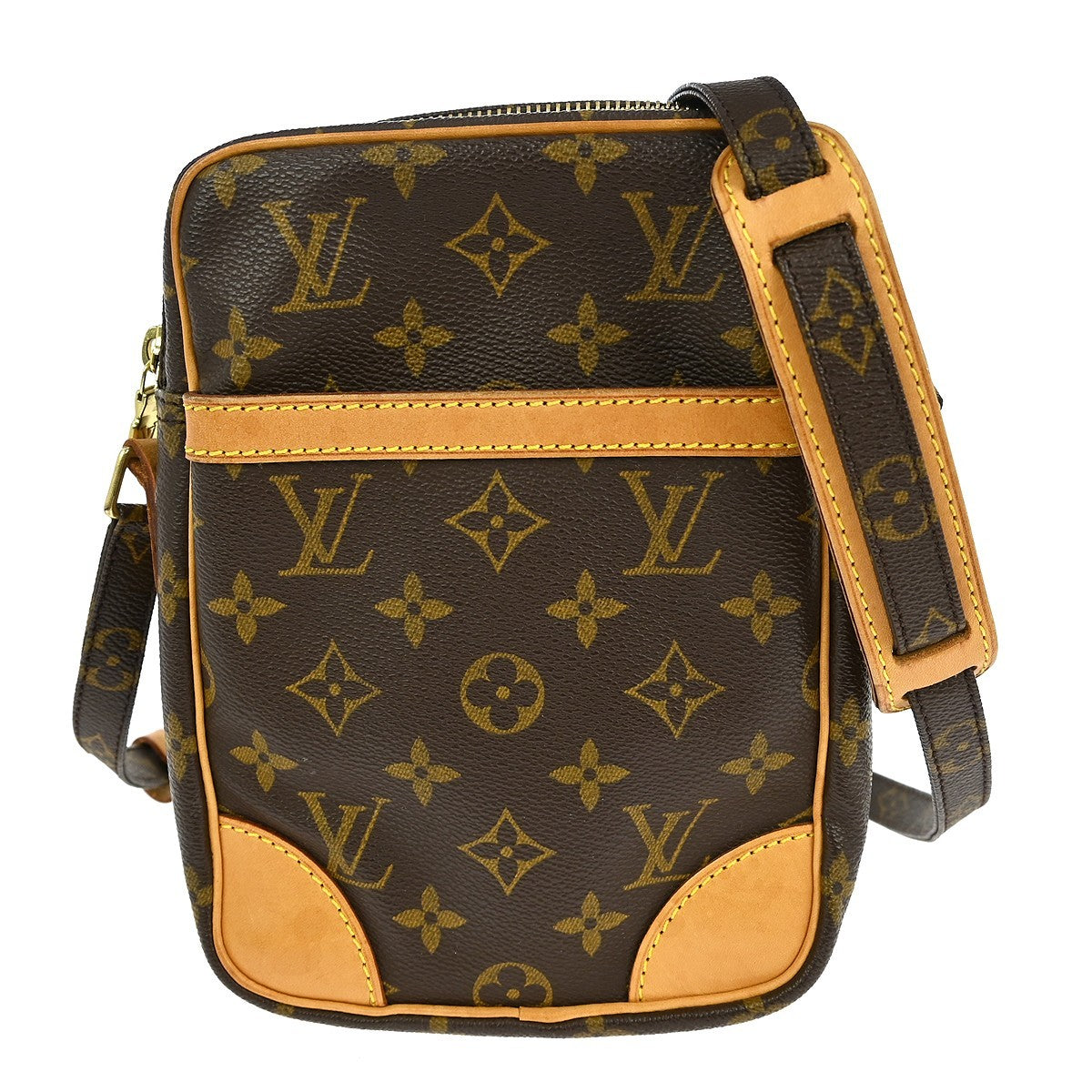 Louis Vuitton Danube Handbag Monogram Canvas, BROWN, CANVAS, Shoulder bag