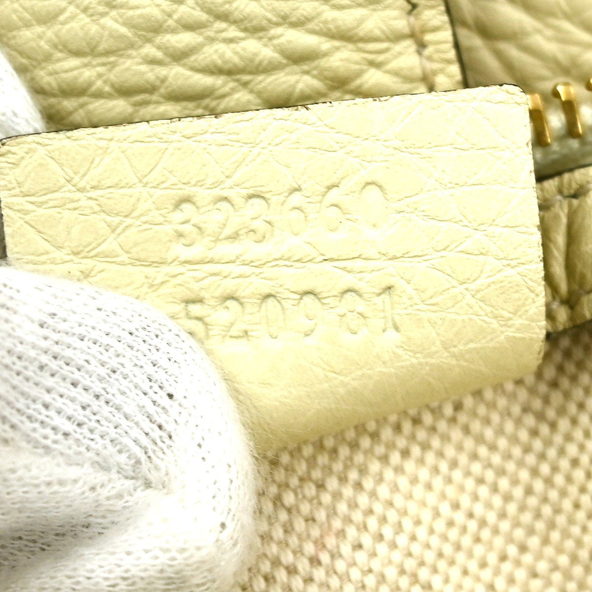 Gucci Bamboo Shopper Tote Leather, ECRU, LEATHER, Tote bag
