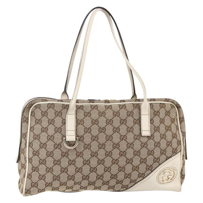 Gucci New Britt Boston Bag GG Canvas, BEIGE, CANVAS, Travel bag