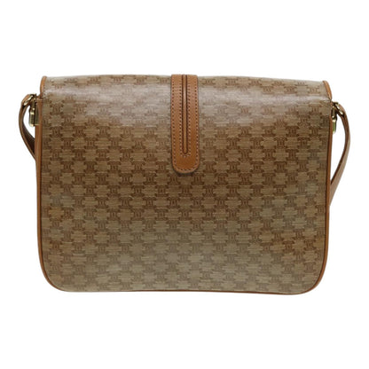 Celine Macadam Shoulder Bag PVC Leather, BEIGE, CANVAS, Shoulder bag