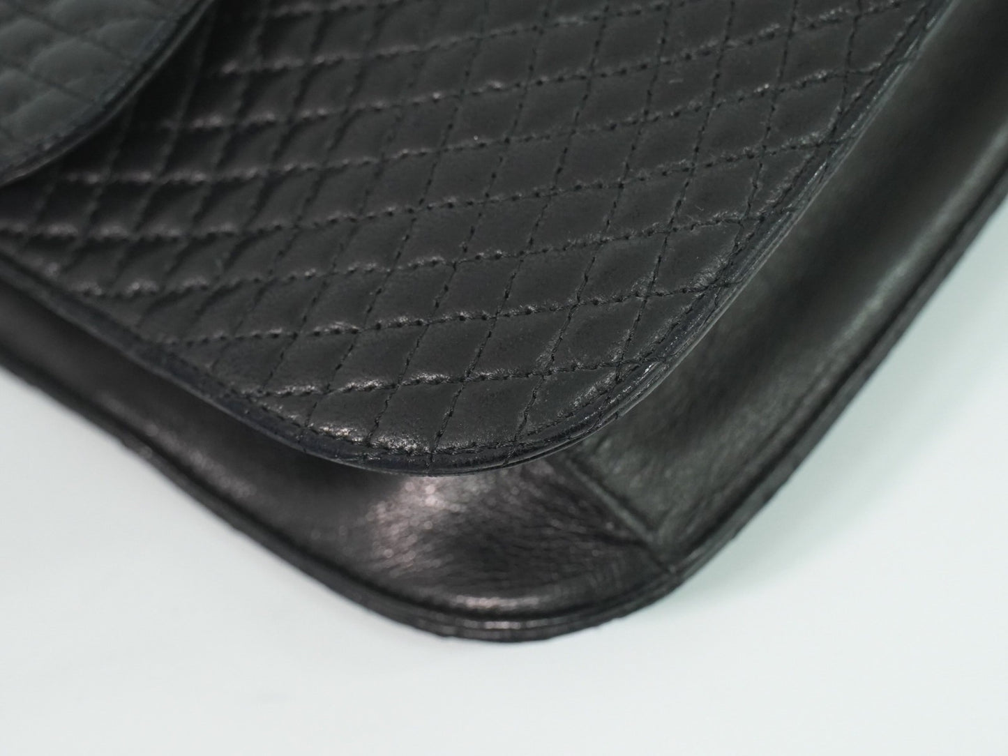 Bally Vintage Handbag Quilted Leather, BLACK, LEATHER, Handbag