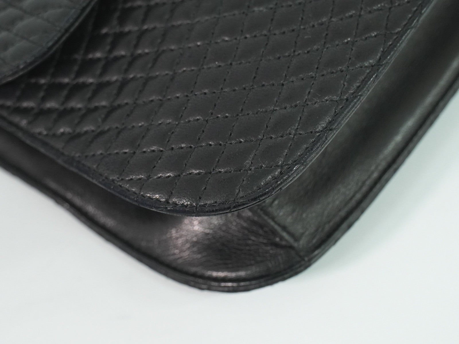 Bally Vintage Handbag Quilted Leather, BLACK, LEATHER, Handbag