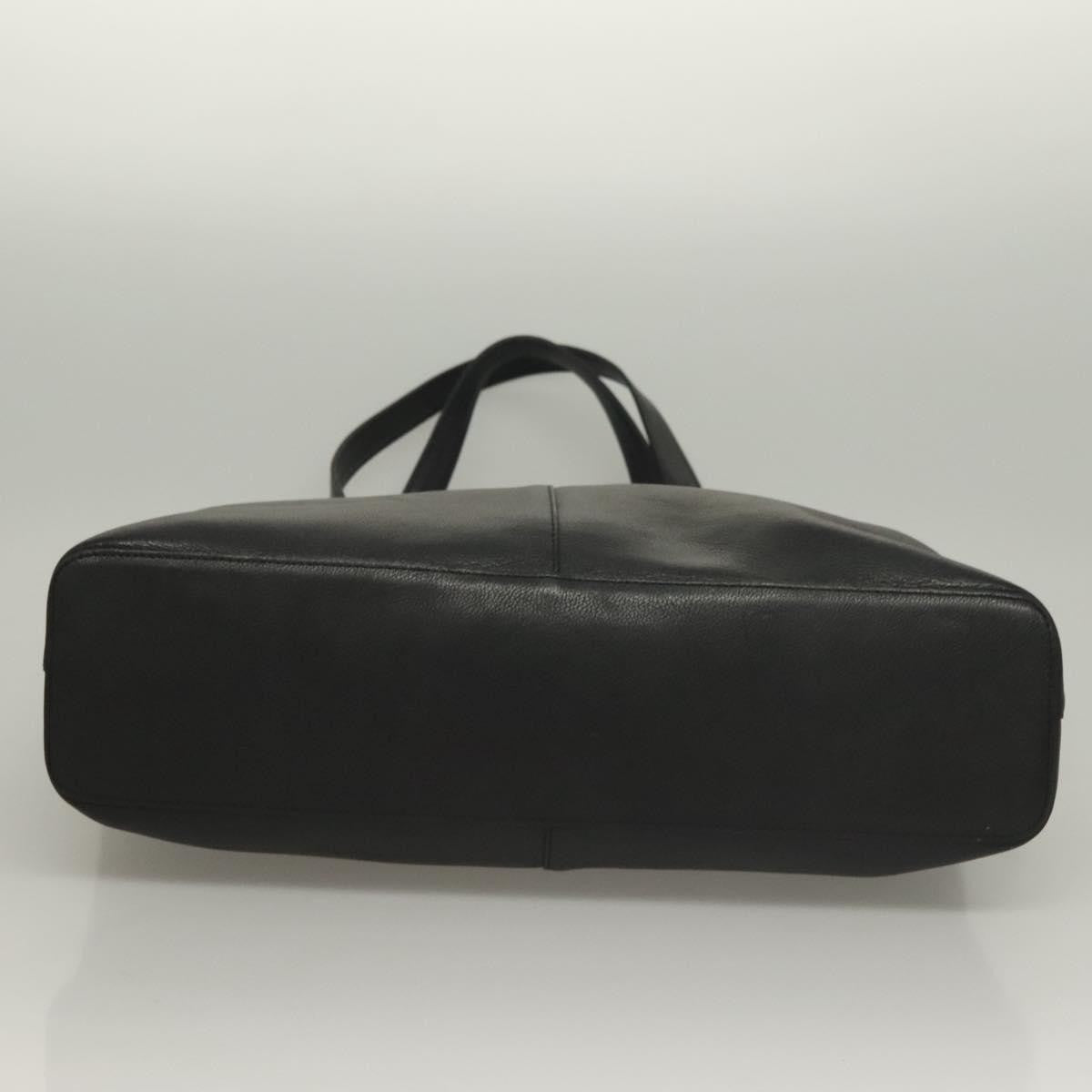 Burberry Tote Leather, BLACK, LEATHER, Tote bag