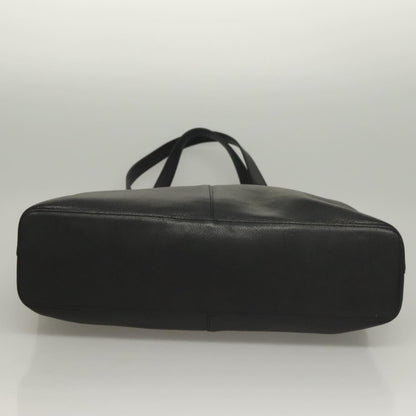 Burberry Tote Leather, BLACK, LEATHER, Tote bag