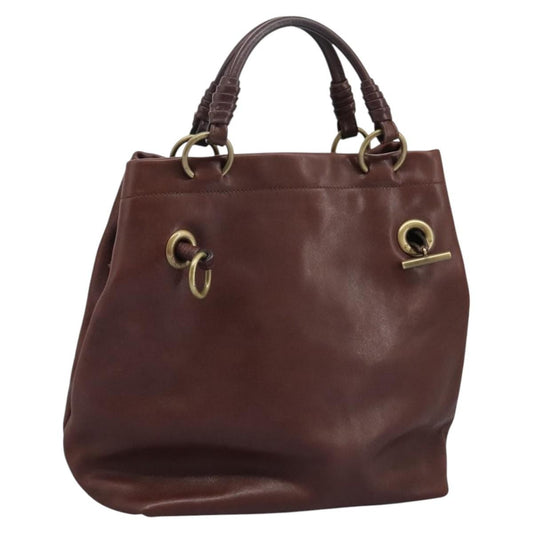 Celine Handbag Leather, BROWN, LEATHER, Handbag
