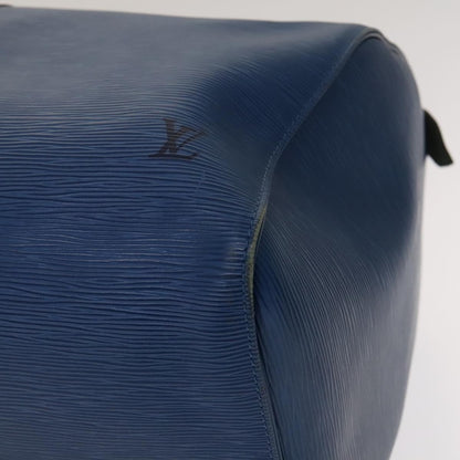 Louis Vuitton Keepall Bag Epi Leather, BLUE, LEATHER, Travel bag