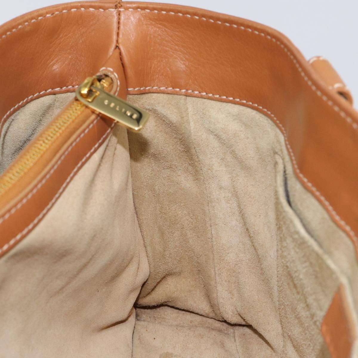 Celine Boogie Satchel Leather, BEIGE, LEATHER, Handbag