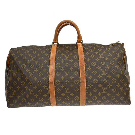 Louis Vuitton Keepall Bag Monogram Canvas, Brown, Canvas, Travel Bag