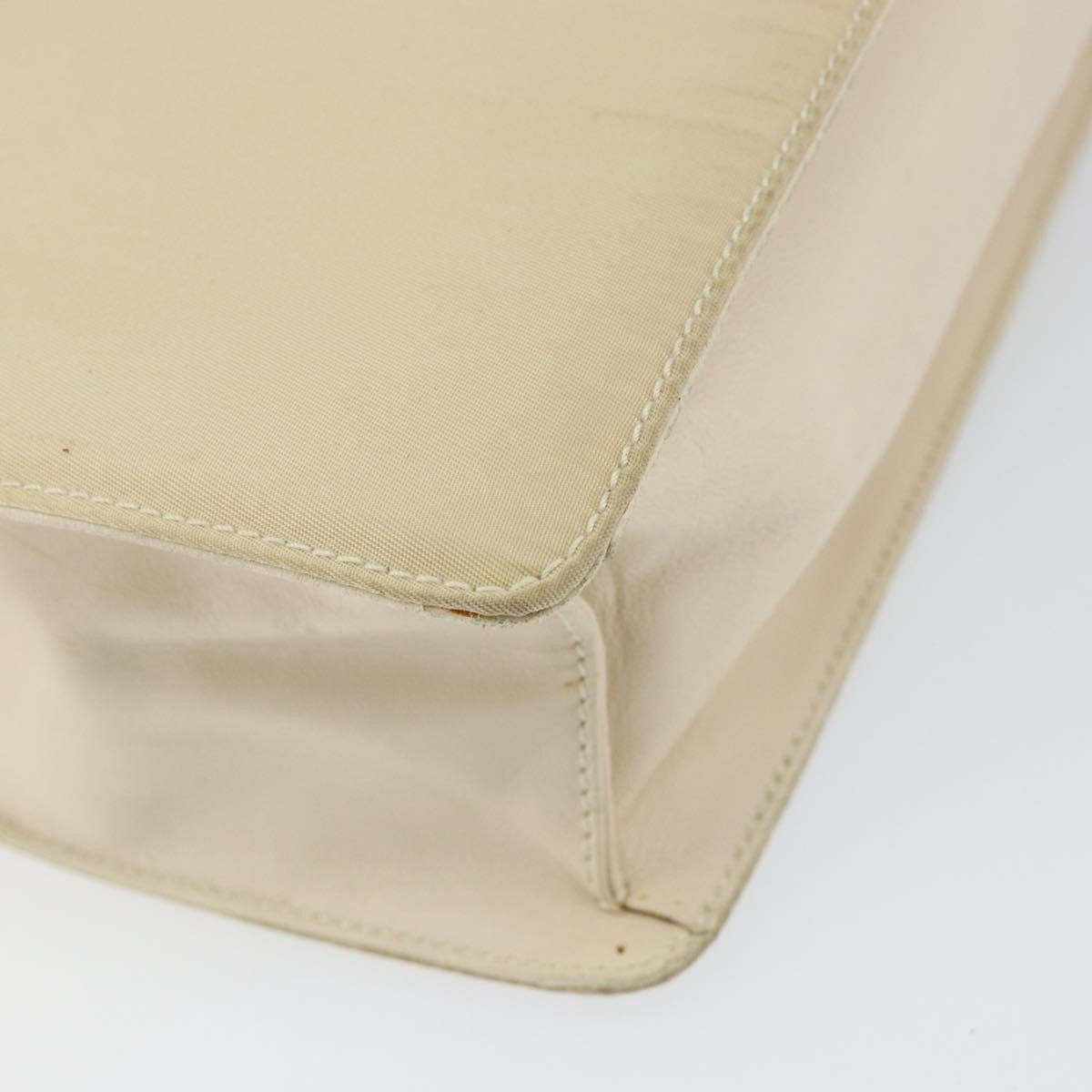 Prada Vintage Shoulder Bag Nylon and Leather, BEIGE, NYLON, Shoulder bag